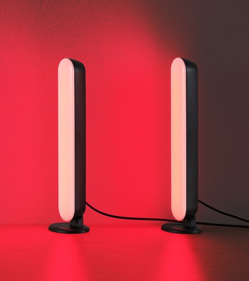 Lámpara de Mesa Doble Gamer LED de Colores Controlados por Sonido con Mando