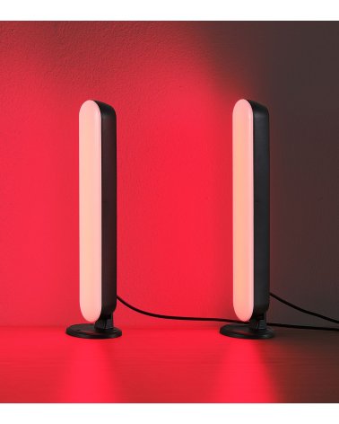 Lámpara de Mesa Doble Gamer LED de Colores Controlados por Sonido con Mando