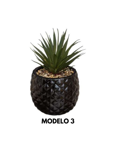 Planta Decorativa en Maceta de Piña de 21 cm - Varios Modelos