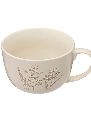 Taza Floral Beige de 50 Cl - Modelo Elsa