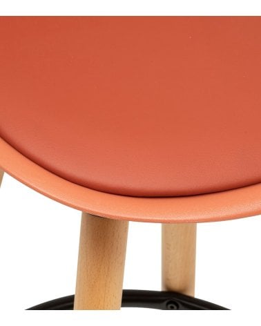 Taburete Alto Maxon de Plástico y Madera