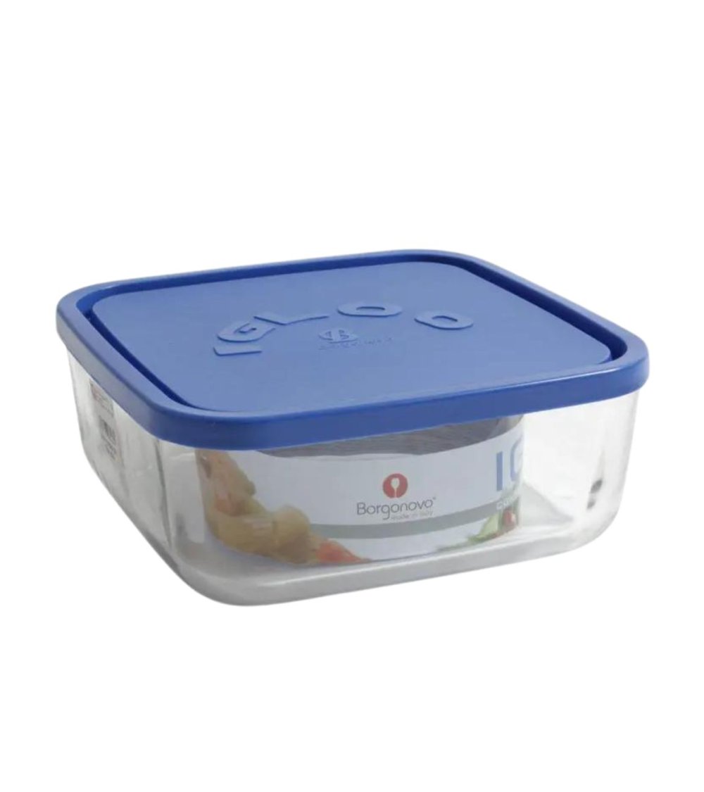 Fiambrera de Vidrio Igloo con Tapa Azul Fiambrera de Vidrio Igloo con Tapa Azul