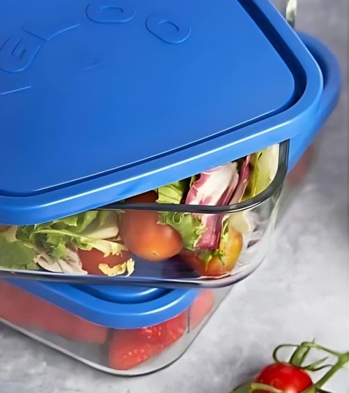 Fiambrera de Vidrio Igloo con Tapa Azul