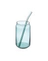Vaso con Pajita de Cristal