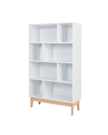 Librería Clary con 8 estantes blanco