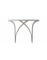 Consola Elegante con Arco de Metal y Tablero Espejo