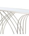 Consola Elegante con Arco de Metal y Tablero Espejo