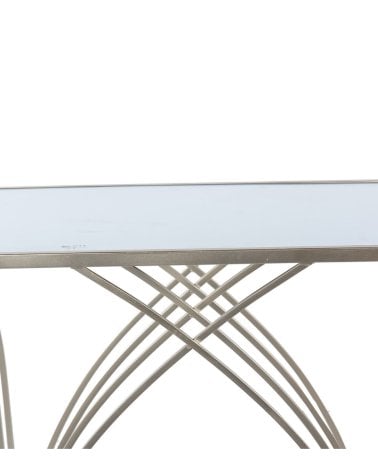 Consola Elegante con Arco de Metal y Tablero Espejo