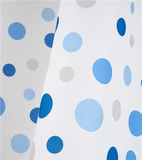 Cortina de Baño Impermeable Dots Azul