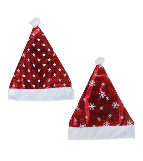 Gorro Navideño de Rojo con Detalles en Blanco