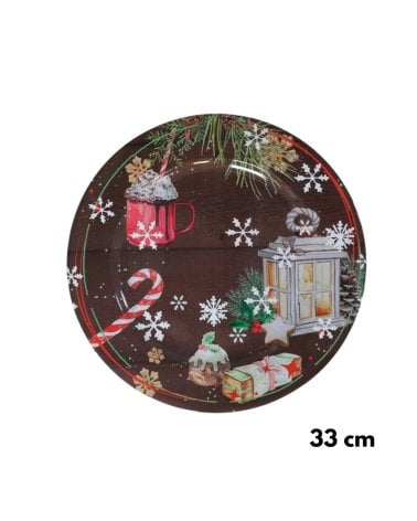 Bajo Plato de Navidad de Plástico