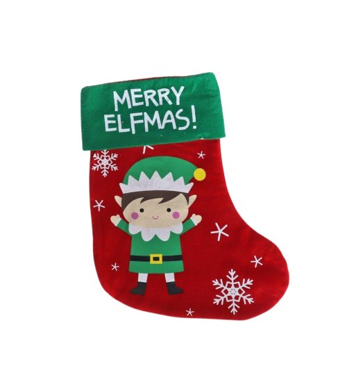 Calcetín Navideño con Diseño de Elfo para Colgar