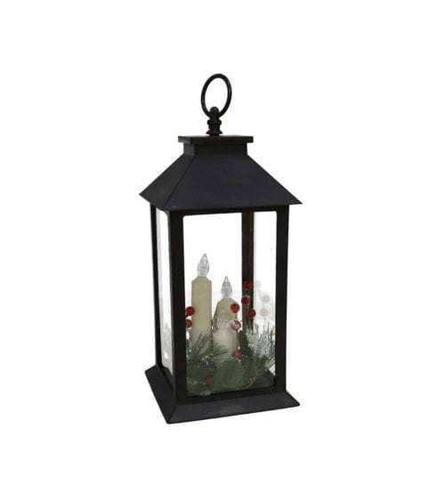 Farol Navideño con 3 Velas LED