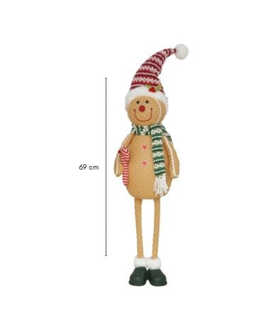 Muñeco de Jengibre de Pie para Decoración Navideña