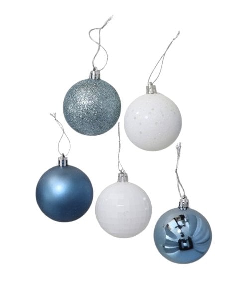 Set de Bolas Georgia Azules para Árbol