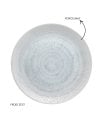 Bajo Plato Froid Zest de Porcelana