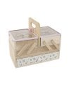 Costurero con Compartimientos y Cajón de Madera