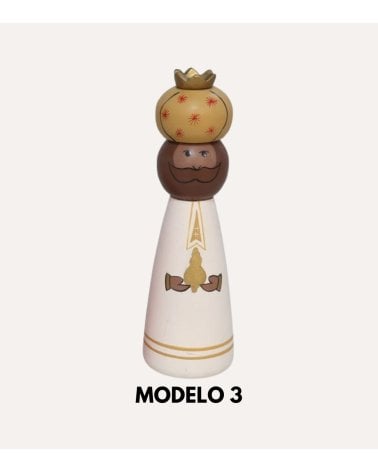 Figura de Rey Mago de Madera