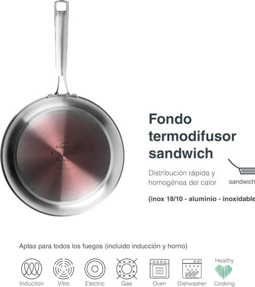 Sartén Cuisine de Acero Inoxidable 18/10