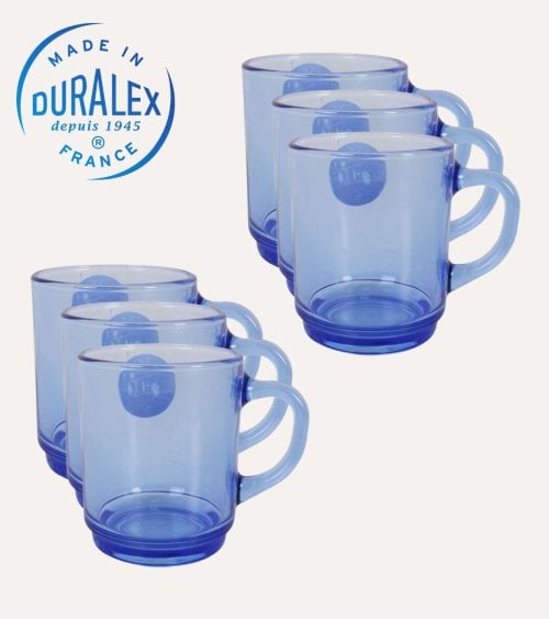 Set de 6 Tazas Apilables Marine Lys de Duralex