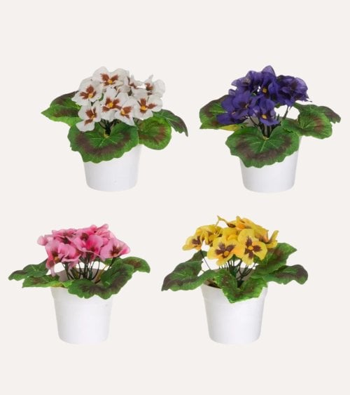 Flores Decorativas Pensamiento en Maceta