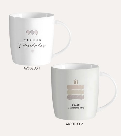 Taza Mug con Diseño de Cumpleaños Minimalista