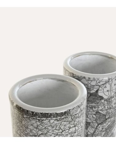 Paragüero de Porcelana Blano y Negro