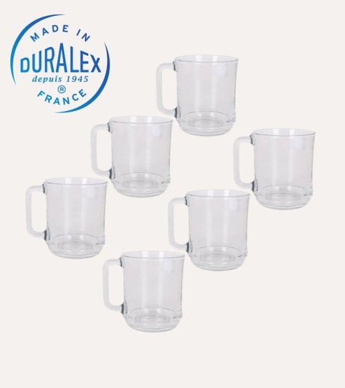 Set de 6 Tazas Transparente Lys Apilable de Duralex