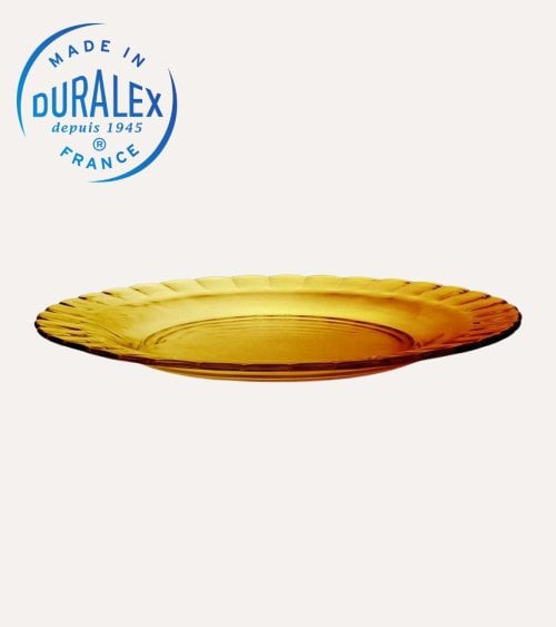 Plato Llano Ambar Picardie de Duralex