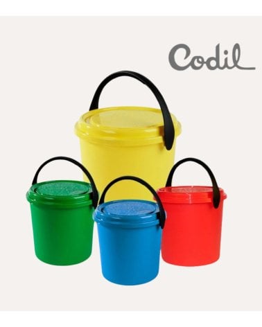 Cubo con Tapa y Asa Ideal para Juguetes