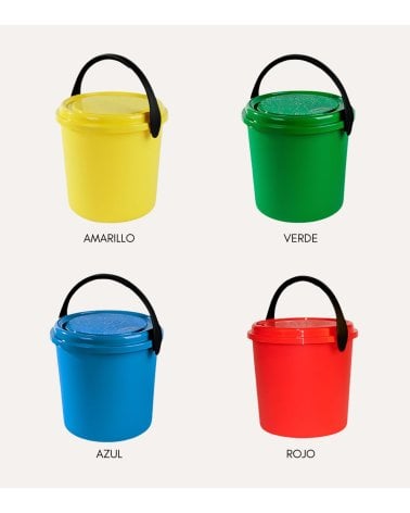 Cubo con Tapa y Asa Ideal para Juguetes