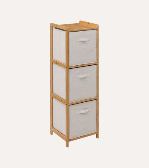 Estantería para Baño Tidy Box con 3 Cestas de Bambú