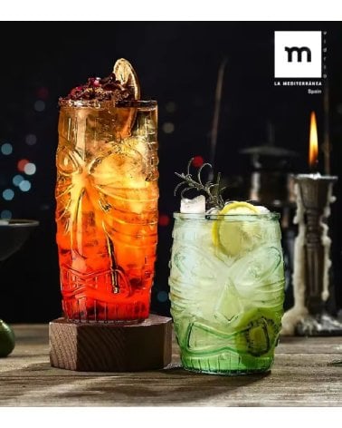 Set de 6 Vasos Tiki para Cócteles