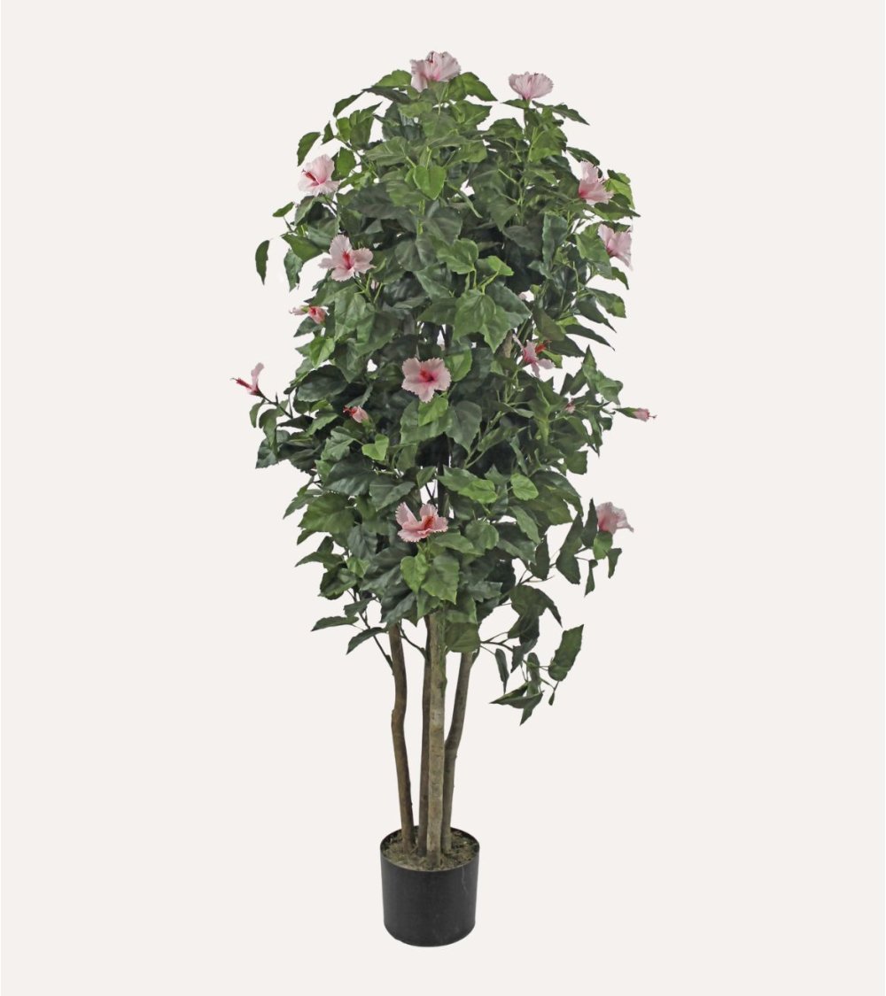 Árbol de Flor de Hibisco Decorativo con Aspecto Realista