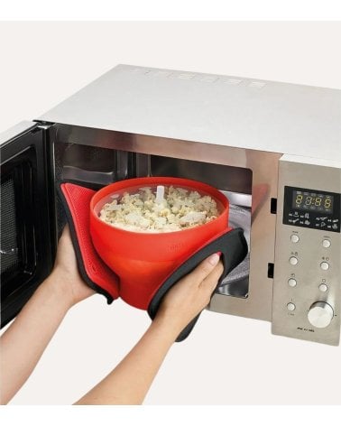 Palomitero para Microondas de Silicona Rojo