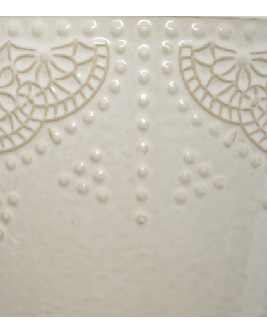 Maceta Joyas en Relieve de Cerámica