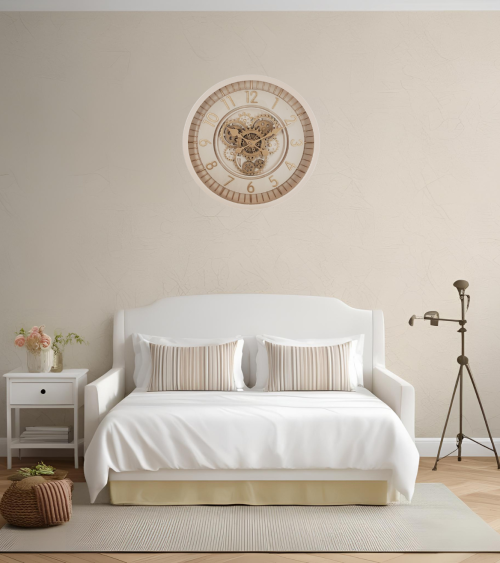Reloj Pared de Hierro y Cristal