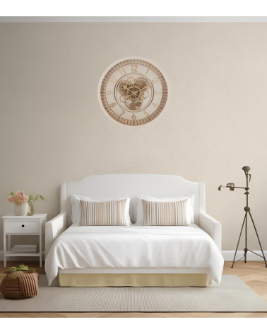 Reloj Pared de Hierro y Cristal
