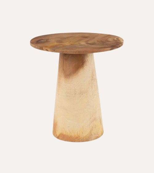 Mesa Auxiliar Natural de Madera de Suar