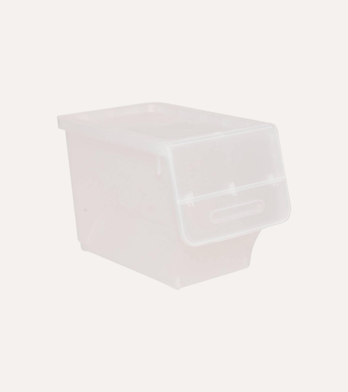 Caja de Almacenamiento con Apertura Lateral de Plástico