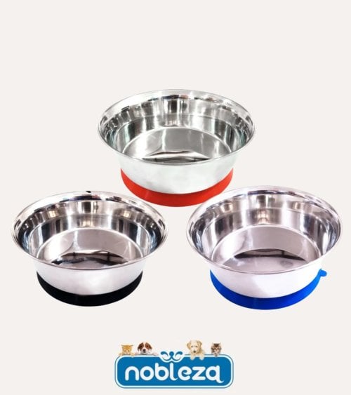 Bebedero para Mascotas de Acero Inoxidable Antideslizante