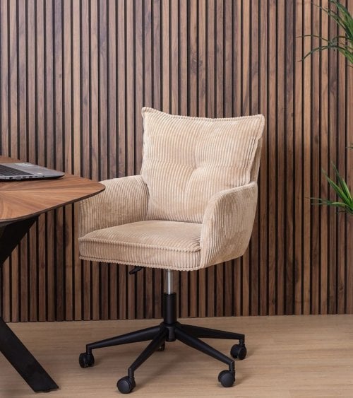 Silla de Oficina con Tapizado de Pana