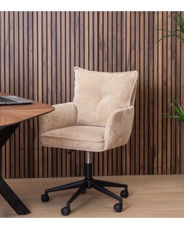 Silla de Oficina con Tapizado de Pana