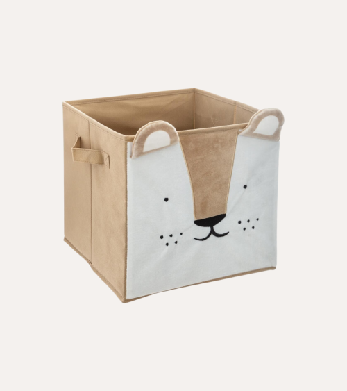 Cesta Plegable de León Infantil de Terciopelo