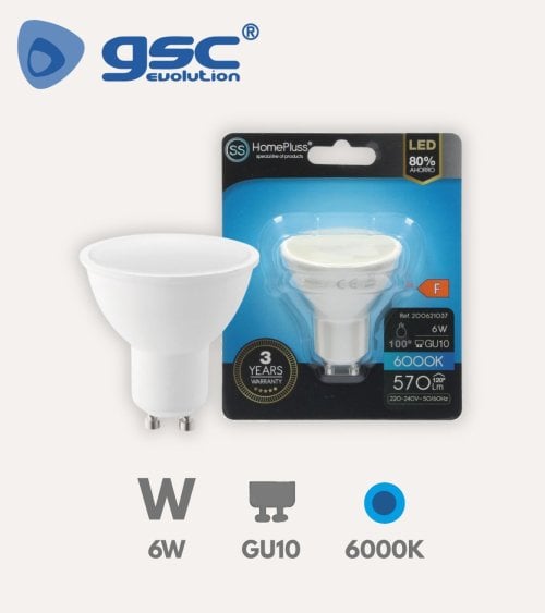 Bombilla LED Dicroica GU10 6 W