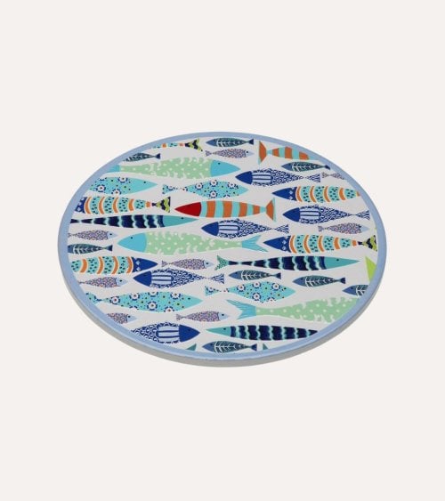 Salvamantel Peces Mandala de Cerámica