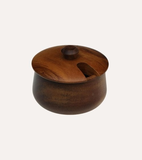 Azúcarero Tradicional de Madera de Acacia