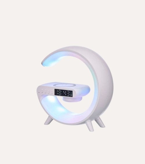 Reloj con Altavoz y Cargador Inalámbrico