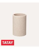 Vaso de Baño Portacepillos Bora de Efecto Piedra de Plástico