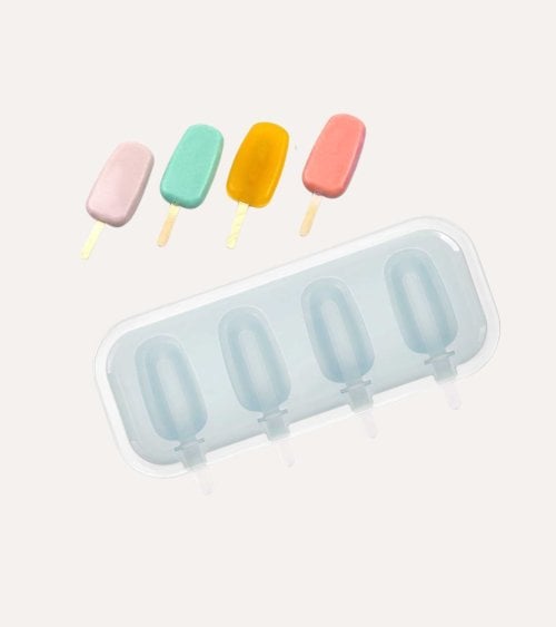 Molde para 4 Helados de Silicona
